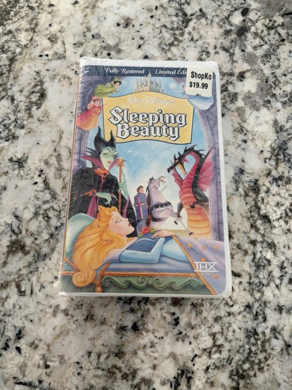 Sleeping Beauty VHS Brand New Sealed Shopko Sticker